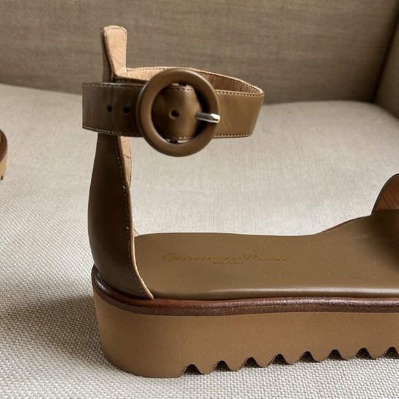 Gianvito Rossi Brown Platform Sandals Ankle Strap Eleanor US 6 36 - Picture 5 of 9